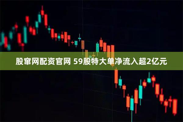 股窜网配资官网 59股特大单净流入超2亿元